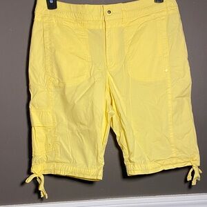 Women's Khakis & Co. Bright Yellow Cargo Shorts